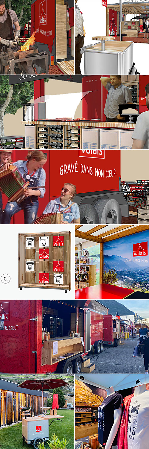 mise en scéne de la marque et des savoir-faire Valais/Wallis Promotion